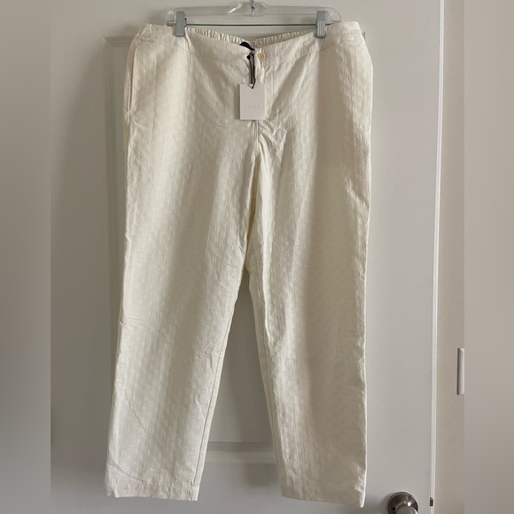 Hatch the karter pant ivory size 3 cropped textured maternity - Picture 1 of 3
